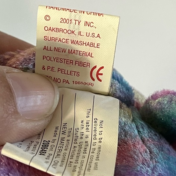 Lot of 2 Vintage Ty Beanie Boppers Birthday Bears – August & September - Picture 3 of 10